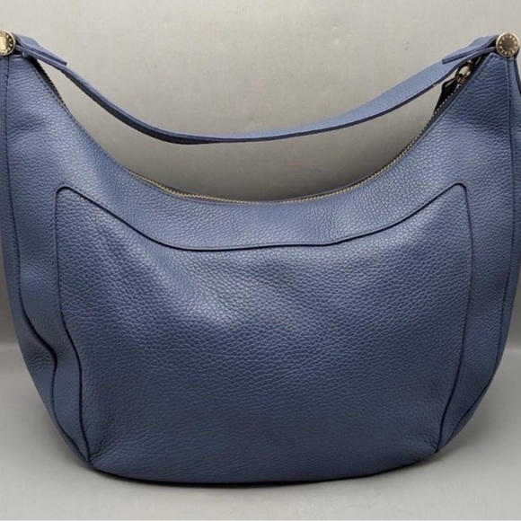GORGEOUS Furla Slate Blue Ginevra Hobo Bag - COA incl - Video best shows color. - Picture 4 of 16
